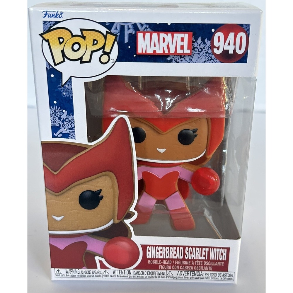Funko Pop! Vinyl: Marvel -‎ Gingerbread Scarlet Witch Bobble Head #940